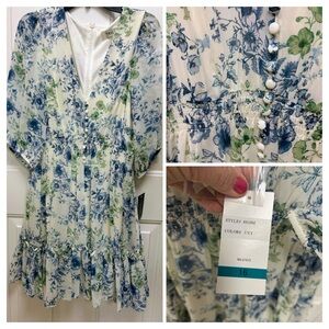 NWT Taylor Chiffon Floral Dress